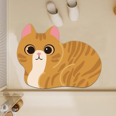 Antislip Mat Diatomeeënaarde Mat Schattige Cartoon Absorberende en Vuilbestendige Badkamer Sneldrogende Mat 55 * 43Cm