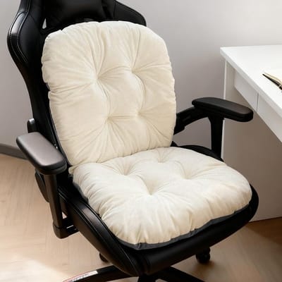 Zachte Zitkussen voor Stoelen, 42 x 85 cm, Verwijderbare Hoes, Kussen met Straps voor Binnengebruik, Comfortabel en Ondersteunend