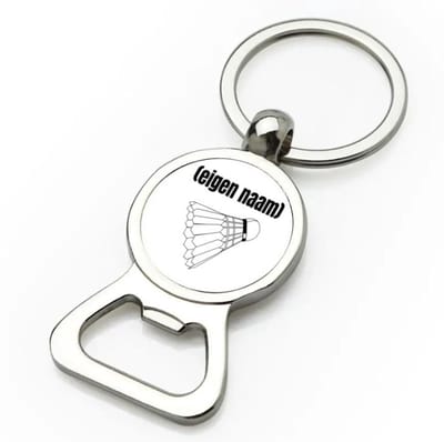 Akyol - badminton shuttle met eigen naam flesopener - Badminton - badmintonner - sport - verjaardag cadeau - kado - geschenk - 9 bij 3 cm