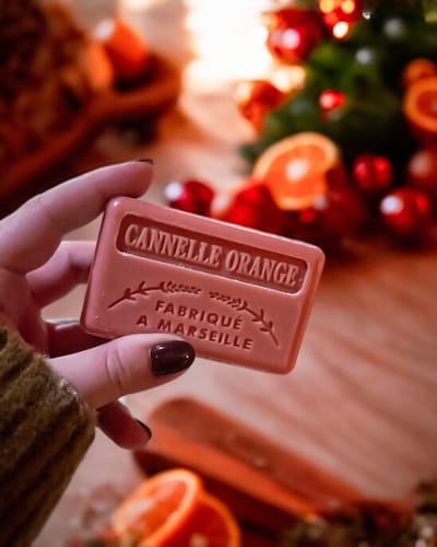 4x Savon de marseille Kaneel - Sinaasappel - herfstgeuren - biologische zeep - vegan zeep - franse zeep