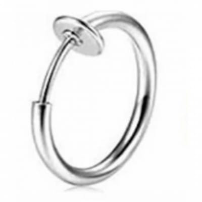 1 stuks Oorring -zilverkleurig-fake-18 mm