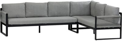 Hoek Lounge Dining bank Reims | Rechts | Black & Off Sand