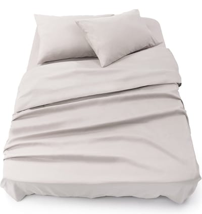 Blumtal 3-delige Set Bedlaken - Hoeslaken 135 x 190 x 30 cm - Laken 220 x 275 cm - 2 x Kussensloop 50 x 80 cm - Moonlight Grey