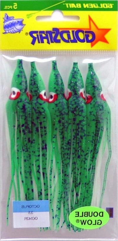 Kunstaas Octopus - Zacht Aas - Vissen - Imiteert Natuurlijk - 5 Stuks - Groen