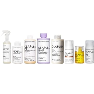 Beschadigd haar pakket Olaplex No.0 + 3 + 4 + 4P + 5 + 6 + 7 + 8