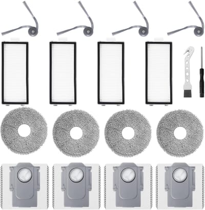 Cosensi- Onderdelen Set - 4 HEPA Filters - 4 Mopdoeken - 4 Zijborstels - 4 Stofzakken - 1 Reinigingsborstel - Compatibel met Roborock Saros Z70 - Accessoires