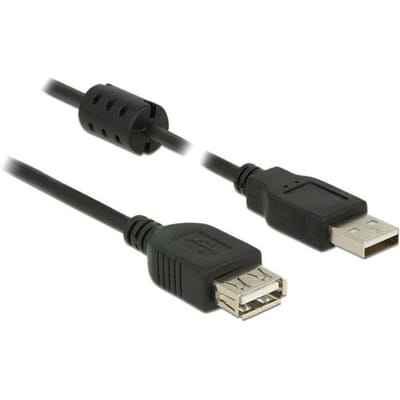 Delock 84885 USB-kabel USB 2.0 USB-A stekker, USB-A bus 2.00 m Zwart