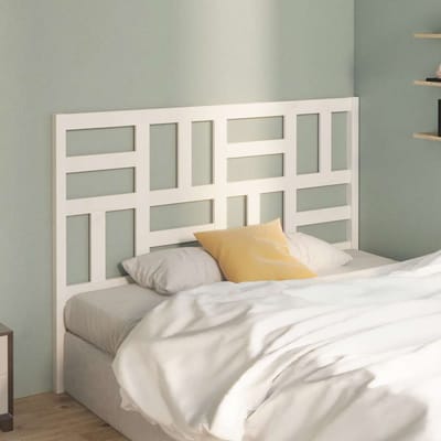 vidaXL - Hoofdbord - 146x4x104 - cm - massief - grenenhout - wit