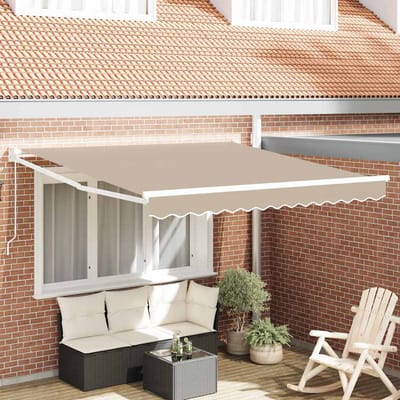 vidaXL - Uitschuifbare - luifel - Beige - 300 - x - 250 - x - 165 - cm