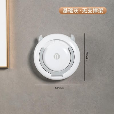 Hands Free Staande Föhn Houder Verstelbaar 360° Rotatie Badkamerplank Wandmontage Opbergrek Universele Föhnhouder gray