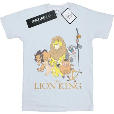 Disney Heren The Lion King Groep T-Shirt (Wit)