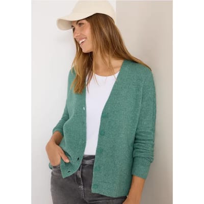Vest met gebreide details