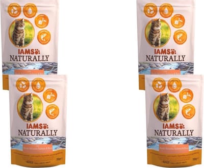 Iams Naturally Cat Adult Zalm&Rijst - Kattenvoer - 4 x 700 g