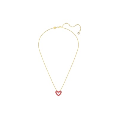 Pendentif Swarovski Una en forme de cœur Doré Petite Taille Bijoux Femme Rouge 5634723 Box (Random Color),M beige