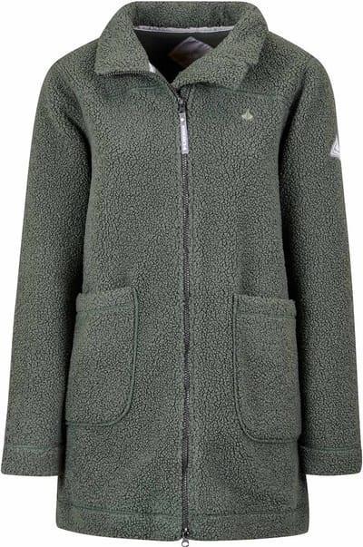 BJØRNSON Milla Curly Fleece Parka Jas Dames - Winterjas - Maat 36 - Groen