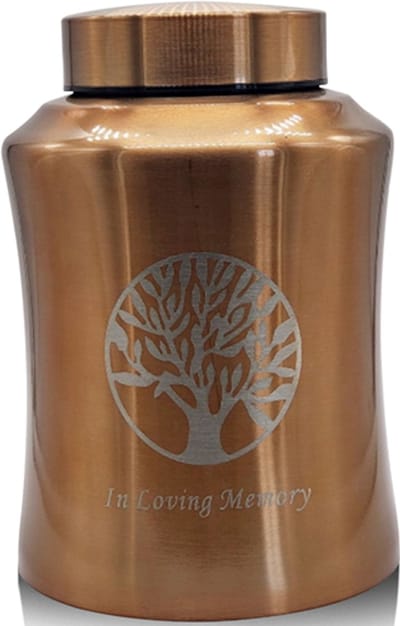 Professionele Begrafenis Urn - 1500 ML - Urn - Mini Crematie Urn - As Urn - Voor Huisdieren, Honden, Katten of Menselijk As - Crematie As - Mini Urn - In Loving Memory - GOUD