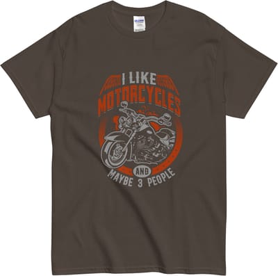 T-shirt voor Motorliefhebbers - Stoer en Grappig - I Like Motorcycles - Dames & Heren - Bruin - S