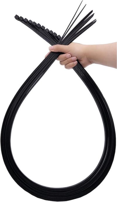 Extra Lange Ritsbanden - Kabelbinders Heavy Duty - Buiten Organiseren - Industriële Sterkte Nylon - 48 Inch - Zwart