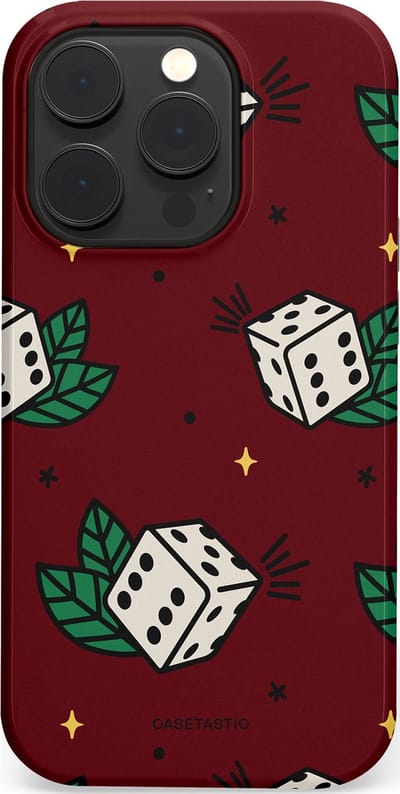 Casetastic Hoesje Geschikt voor Apple iPhone 14 Pro Magsafe - Stijlvolle Beschermende Duo-layer Case - Casino zes