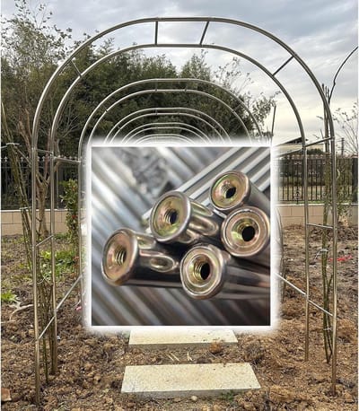 Rozenboog - Plantensteun Klimhulp - Tuin Decoratie - Roestvrij Staal - 32 m x 24 m - Zilver