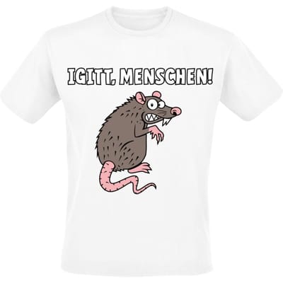 Tierisch - Fun T-shirt - Igitt, Menschen - L tot 3XL - voor Mannen - wit