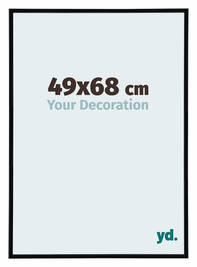 Your Decoration - Puzzellijst 49x68 cm - Zwart Hoogglans - Puzzellijst 500-1000 stukjes - Kunststof Fotolijst - Annecy