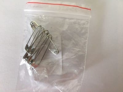 Veiligheidsspelden Zilver- Zakje met 6 stuks