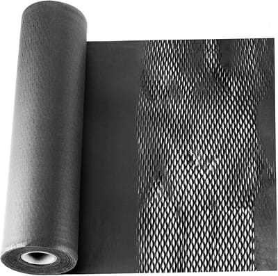 Honingraatpapier - Kraftpapier rol - Verpakken Breekbare Items - Schokabsorberend Materiaal - 15 inch breed - Zwart