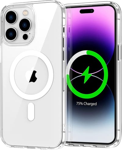 Magsafe Hoesje geschikt voor iPhone 14 Pro - Hoesje geschikt voor iPhone 14 Pro MagSafe Hoesje Transparant - Doorzichtig