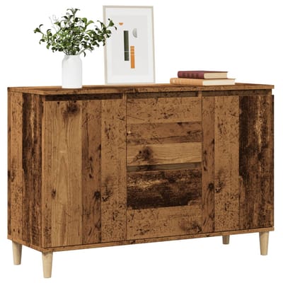 vidaXL - Dressoir - 102x35x70 - cm - bewerkt - hout - oud - houtkleurig