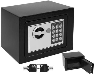 Premium Digitale Kluis (NOR-TEC) - Hoogwaardige Elektronische Kluis met Sleutel en Cijfer Slot voor Ultieme Veiligheid - Je Betrouwbare Geldkist voor Geld, Juwelen en Belangrijke Documenten