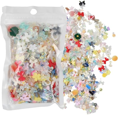 Dailygoody - 500 stuks 3D-nagelhangers - Kunsthars Nail Art - Premium kwaliteit - Veelkleurig - DIY handwerk - Diverse stijlen voor nageldecoratie