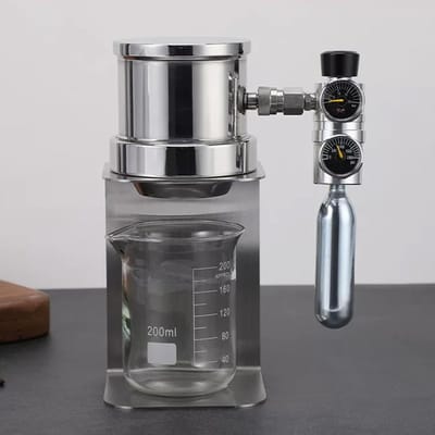Luchtdruk Koffiezetapparaat - Handmatige Espresso - Espresso Thuis - Met Manometer - 1-20 Bar - Zwart