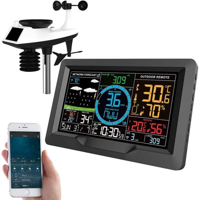 Slim weerstation - Groot kleurenscherm FWS-1200, meetstation