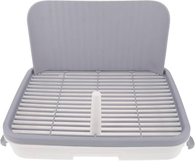 Hondenpot Training - Huisdier Toilet - Binnenhuis Training - Geurreductie Ontwerp - 52 x 36.7 x 32 cm - Grijs