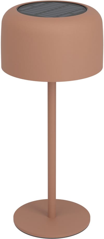 EGLO Roccanova Tafellamp - Oplaadbaar (tot 22 uur licht) - Solar - 30 cm - Steenrood/Warm Oranje - Draadloos - Dimbaar - Binnen en Buiten