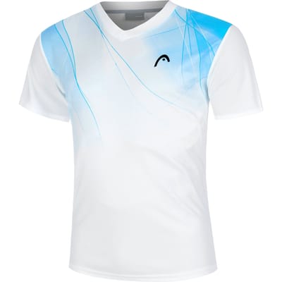 HEAD Topspin T-shirt Heren-Wit,Lichtblauw