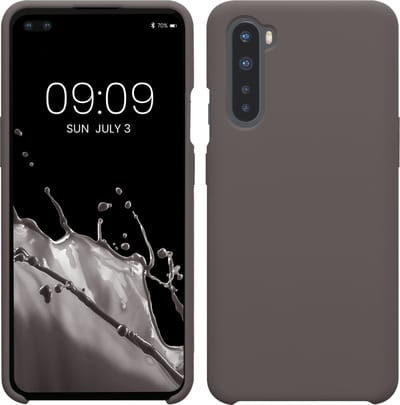 kwmobile telefoonhoesje geschikt voor OnePlus Nord - Hoesje met siliconen coating - Smartphone case in steengrijs
