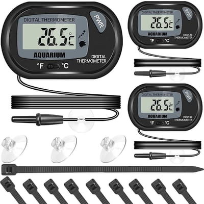 3 stuks Digitale Waterthermometer met LCD en Waterdichte Sensor voor Aquarium