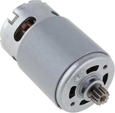 Gelijkstroommotor - Hoge koppel motor - Hobby projecten - Dubbele kogellagers - 12-25V - Zilver