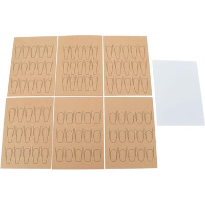 2 Set Nail Art Trainingsmat Vellen Mat Dubbelzijdig Transparant Herbruikbaar Manicure Lijnen white