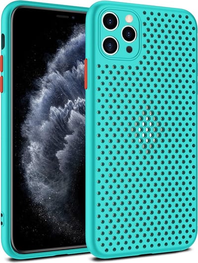 Smartphonica iPhone 11 Pro siliconen hoesje met gaatjes - Blauw geschikt voor iPhone 11 Pro