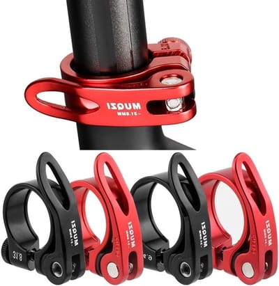 Fiets Zadelpenklem - Zadelklem Quick Release - Zadelhoogte Verstellen - Aluminiumlegering - 318 mm - Rood