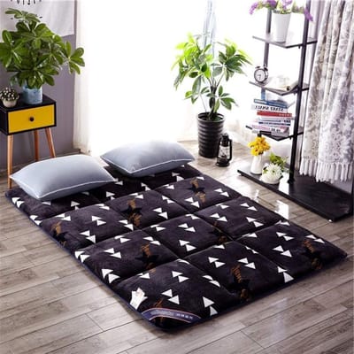 Opklapbare Futon Matras - Vloer Matras Gastenmatras - Comfortabel Slapen - Verdikt Ademend Ontwerp - 100X200cm - Licht