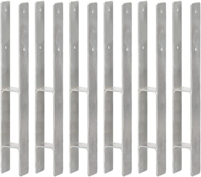 Grondankers Set - Haringen Bodem - Tuin Stabiliseren - Verzinkt Staal - 6 Stuks 60cm - Zilver