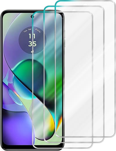 Cadorabo 3x Screenprotector geschikt voor Motorola Moto G54 - Beschermende Pantser Film in - Getemperd (Tempered) Display beschermend glas in 9H hardheid met 3D Touch