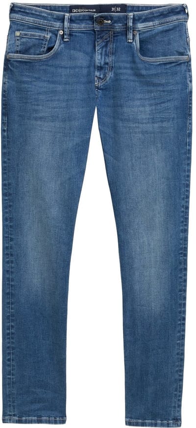 Tom Tailor Denim - TTAEDAN STRAIGHT-jeans met stretch - Maat 30/36 - Used Mid Stone Blue Denim