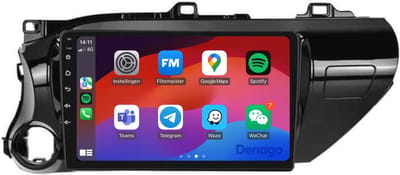 CarPlay autoradio geschikt voor Toyota Hilux | 2015 t/m 2020 | Android 13 | Draadloos Apple CarPlay & Android Auto | 10 inch scherm | 2GB + 32GB | QuadCore processor | Denago DNG-A331 | 2025 model | 2015 2016 2017 2018 2019 2020 | Bluetooth & Wifi