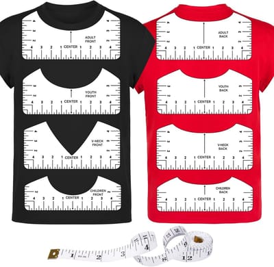 T-shirt Uitlijningsliniaal Set (9 stuks) - PVC Centreringshulp voor Warmtepers en Kleding