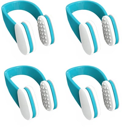 4-stuks Neusclip - Neusclip voor zwemmen - Waterdichte neusclip - Herbruikbaar - Zachte siliconen - Geschikt voor volwassenen en kinderen - Geschikt voor watersporten, zwemtraining voor volwassenen en beginners - Blauw